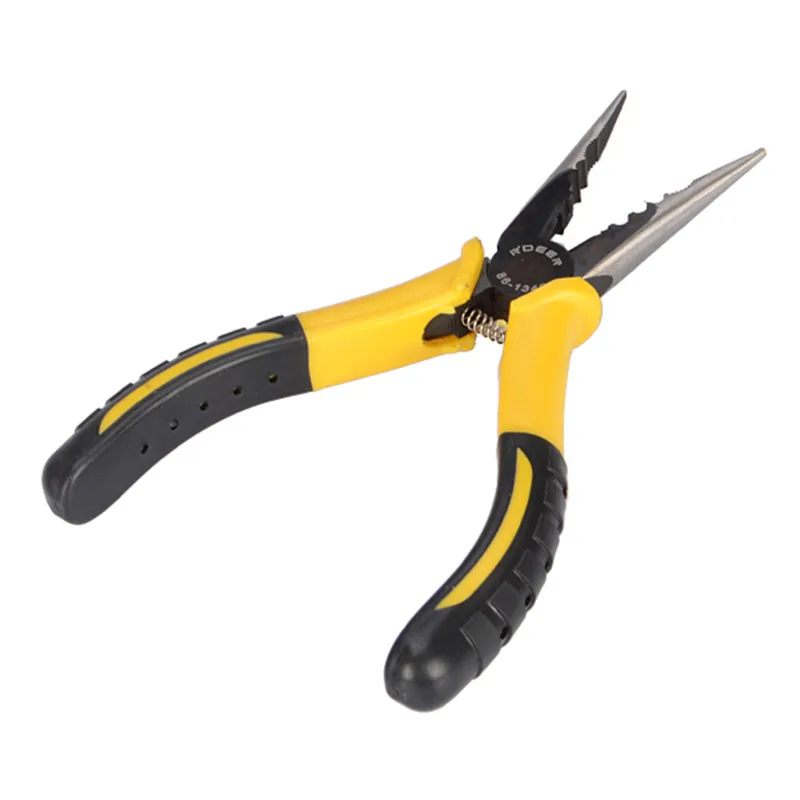 Daniu 86-1346 6 дюймов японский Стиль ручка, универсальный длинный нос Щипцы для наращивания волос сети инструмент углерода Сталь