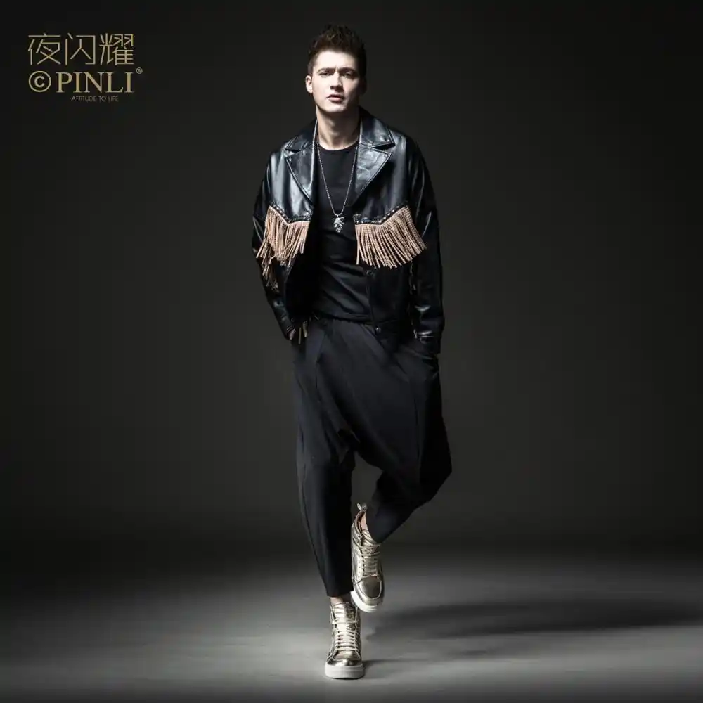 jaqueta brilhosa masculina