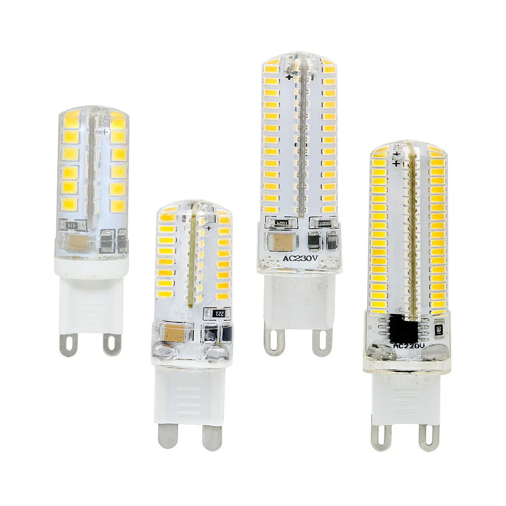 

7W 8W 10W Dimmable 12W G9 LED Light Bulb 220V 230V Corn Lamp SMD 48 64 104 152LEDs 360 Beam Angle Crystal Chandelier Lamp