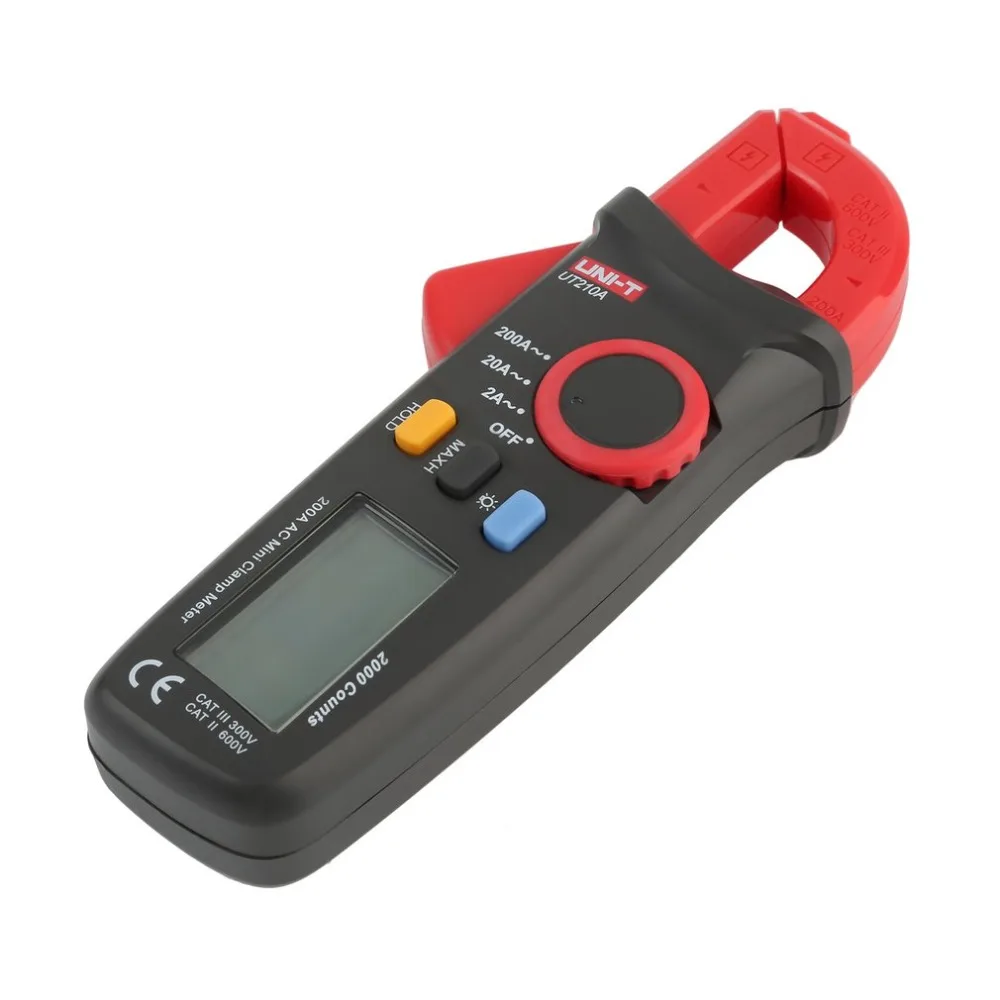 

UT210A Mini Digital Clamp Meters AC/DC Current Voltage True RMS Auto Range VFC Capacitance Non Contact Multimeter