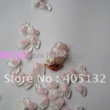RC-8-2,,, 200 шт./пакет, розовый бант, смола, блеск, сердце, украшение для ногтей, украшение для мобильного
