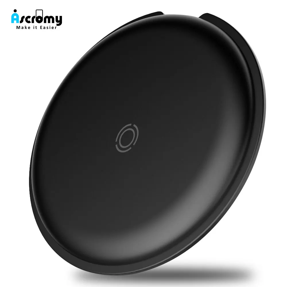 

Ascromy Wireless Charger Pad Ultra-Slim For iPhone Xs Max XR X 8 Plus Samsung Galaxy S9 S8 S7 edge Note 9 8 5 Induction Charging