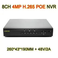 H.265 CCTV PoE NVR 4CH 4MP 8CH 4MP IEE802.3af 48 В POE CCTV видео Регистраторы для H.265 H.264 IP Камера poe