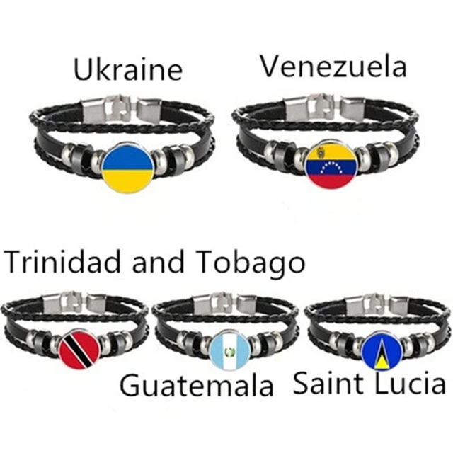 Trinidad Y Tobago Flag Friendship Bracelet Boho Adjustable - Etsy