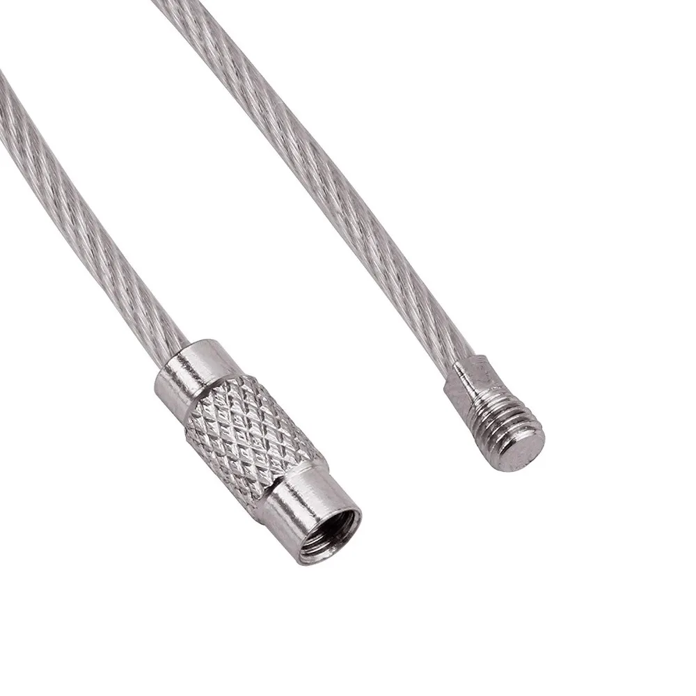 10 шт 1,5/2 мм EDC брелок для ключей из нержавеющей стали проволока кабель петля винт устройство блокировки кольцо для ключей набор ручных инструментов