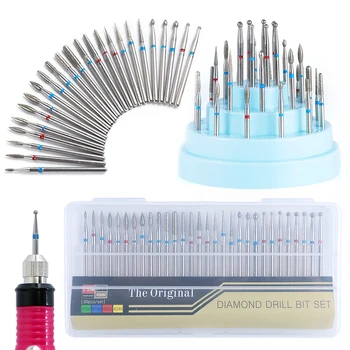 

30pcs Portable Diamond Nail Drill Bits Set Milling Cutter For Electric Manicure Machine Pedicure Nail File Tools With Box SA775