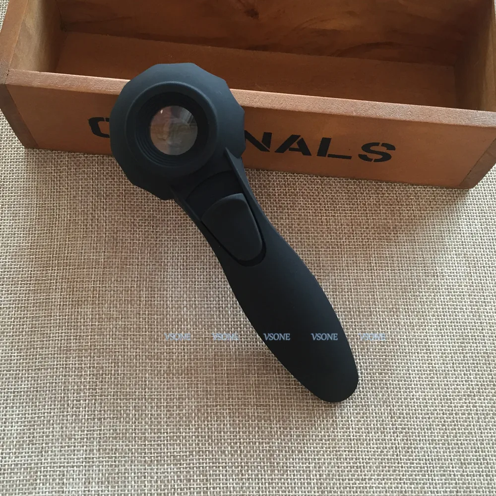 

20mm 30X With 6 LED Lights Loupe Jewelry Read Pocket Fresnel Magnifying Glass Lens Hand Held Magnifier Christmas Gift