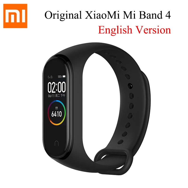 

Original Xiaomi Mi Band 4 Global Version English Menu Band4 Smart Wristband Bracelet Touchscreen Reject-Call Pulse Heart Rate