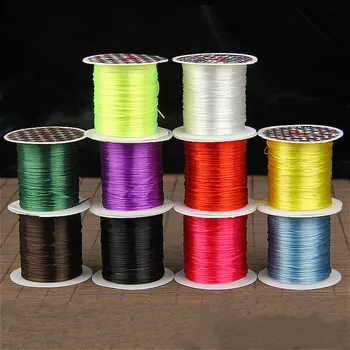 

10 Pcs/set 10m Elastic Cord Red Blue Purple Green Black Diameter 1mm Flat Rope String Thread for Bracelet Making DIY Jewelry