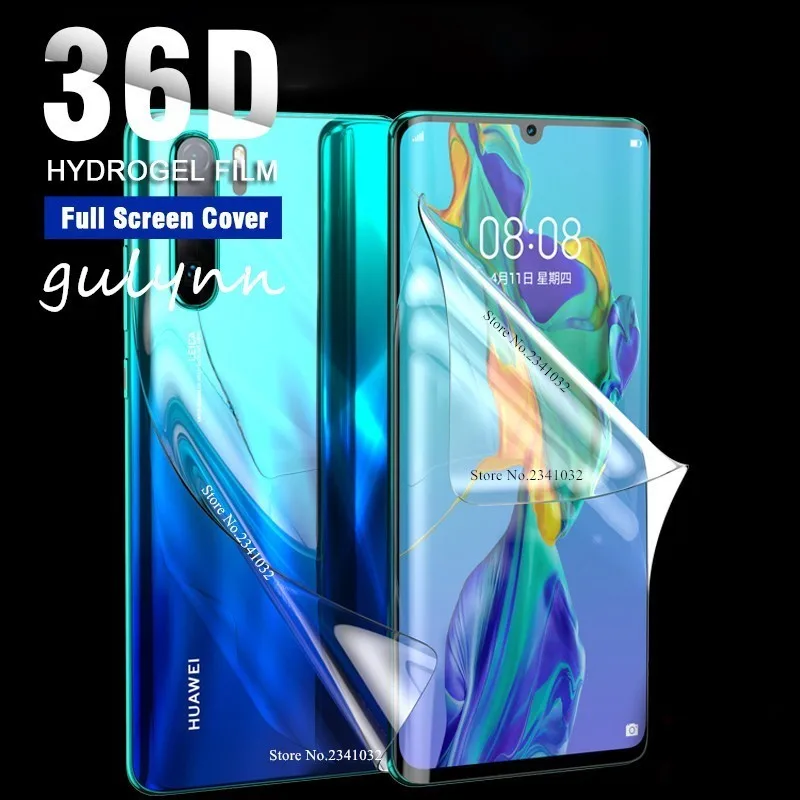Передняя и задняя полная защитная пленка для экрана Huawei P30 P20 P40 коврики 30 40