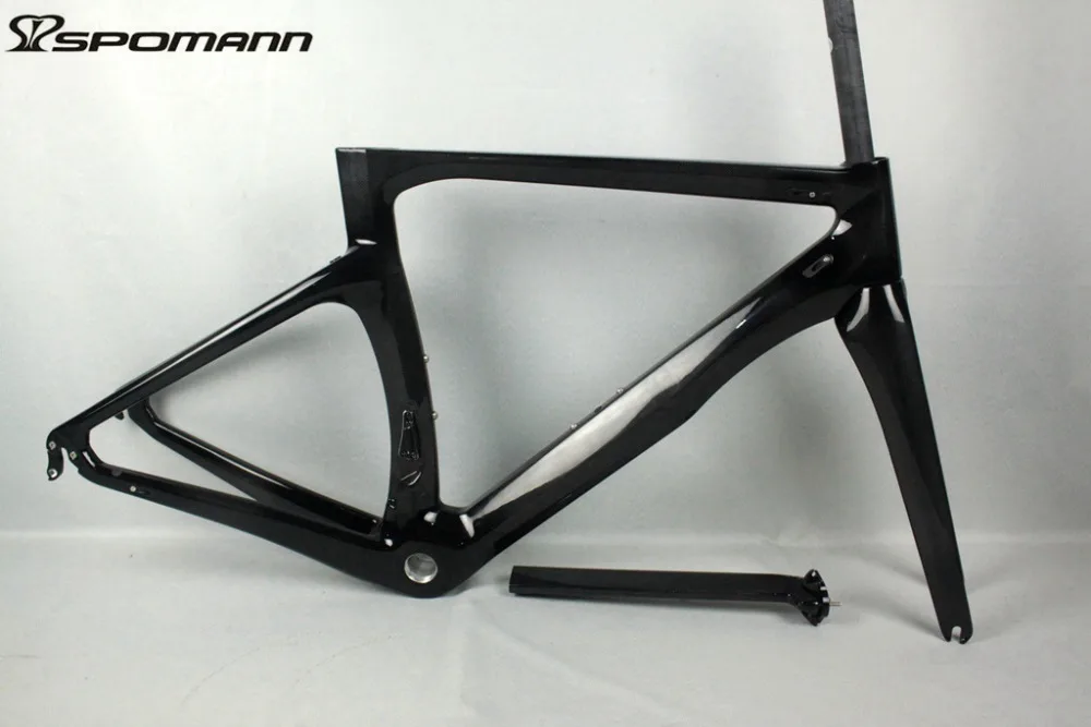 matte black road bike frame