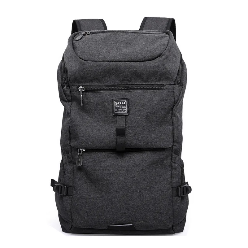 KAKA, большая вместительность, 15,6 дюймов, сумка для ноутбука, мужская, usb зарядка, рюкзак, сумка, черный рюкзак, женские школьные сумки, Mochila Masculina D017 - Цвет: Black Backpack