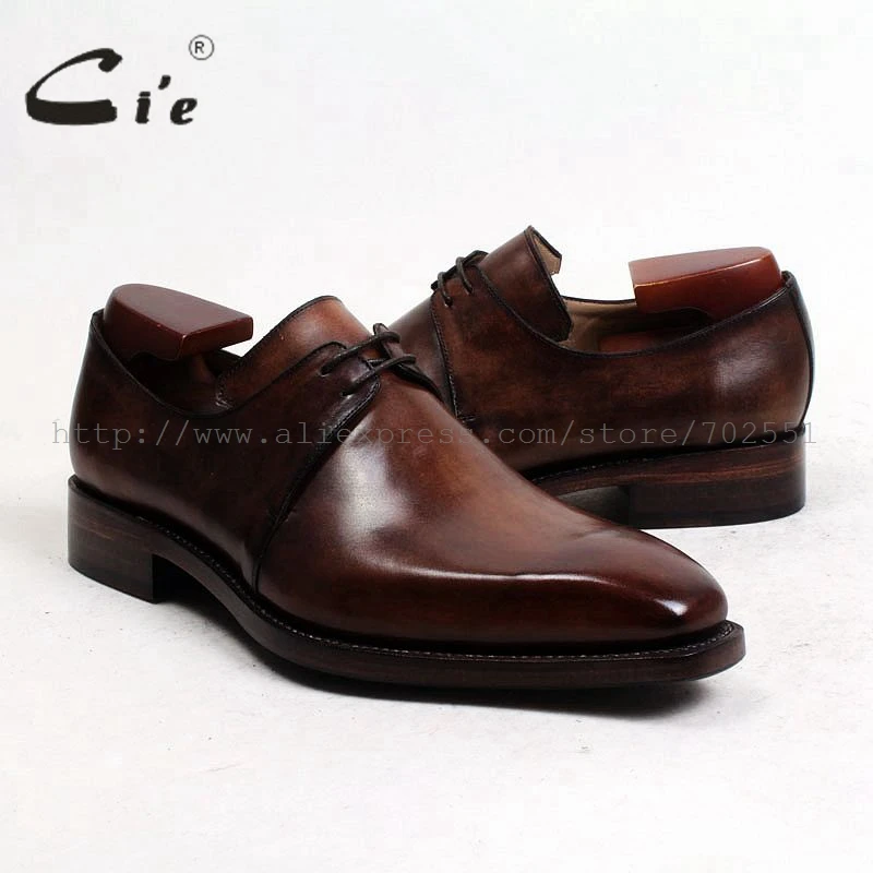 Perfect cie Square Plain Toe Bespoke Custom Handmade100% Genuine Calf Leather Outsole Men