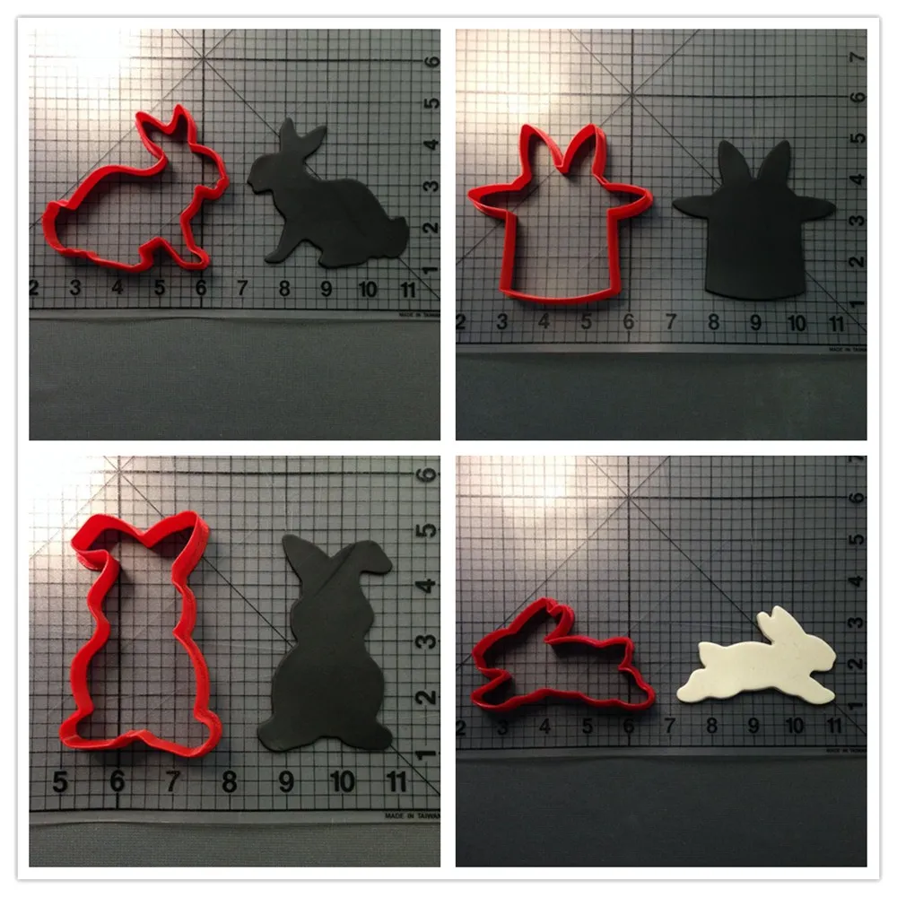 

Cartoon Animal Bunny Rabbit Series Custom Made 3D Printed Cake Decorating Tools Cookie Cutter Set Confeitaria Cake Decoration