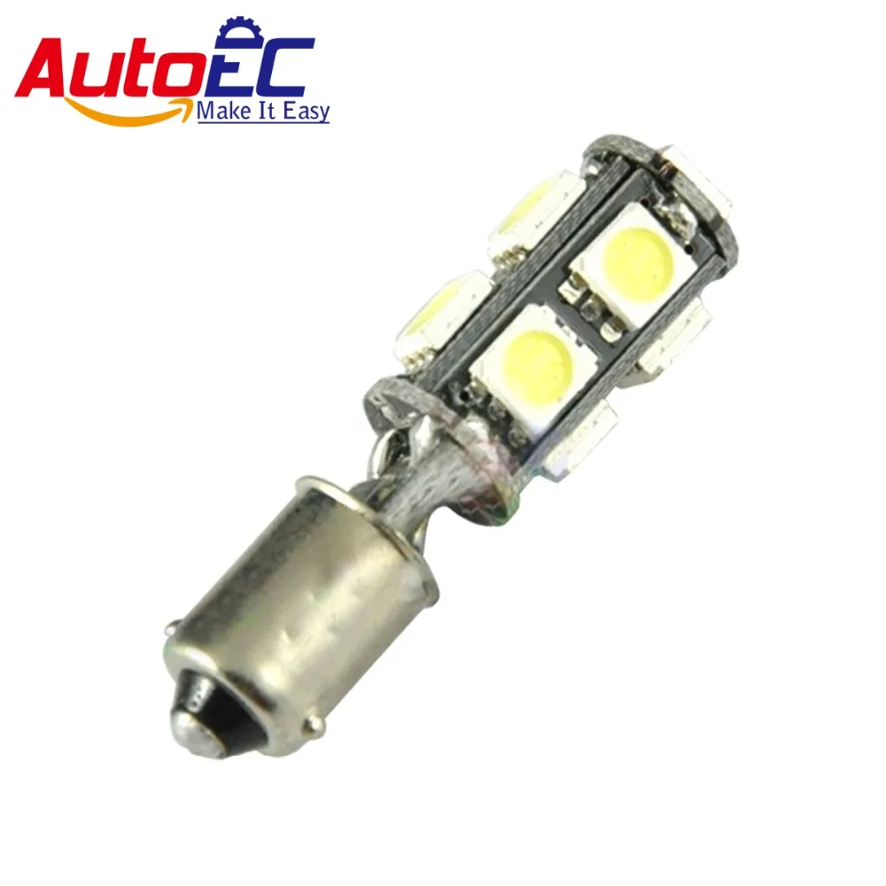 

AutoEC 2pcs Car Auto LED BA9S H21w H6W T4W 6523 1895 9 smd 5050 CANBUS OBC ERROR FREE LED Clearance Lights Bulb Light