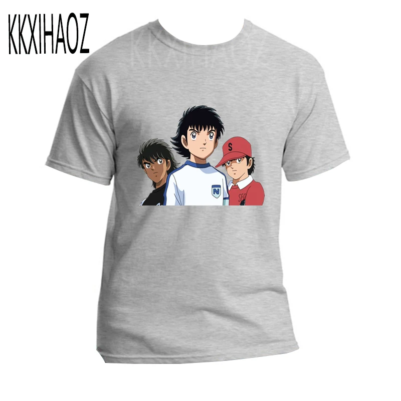 

Fashion Captain Tsubasa t shirt men Japanese Anime t-shirt men's summer Basic Kojiro Hyuga casual cotton Tops Tees shirt NN
