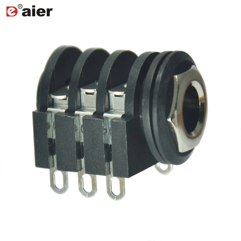 100PCS PJ-645C Effects connection Mono/Stereo Enclosed 1/4" phone jack with solder terminals