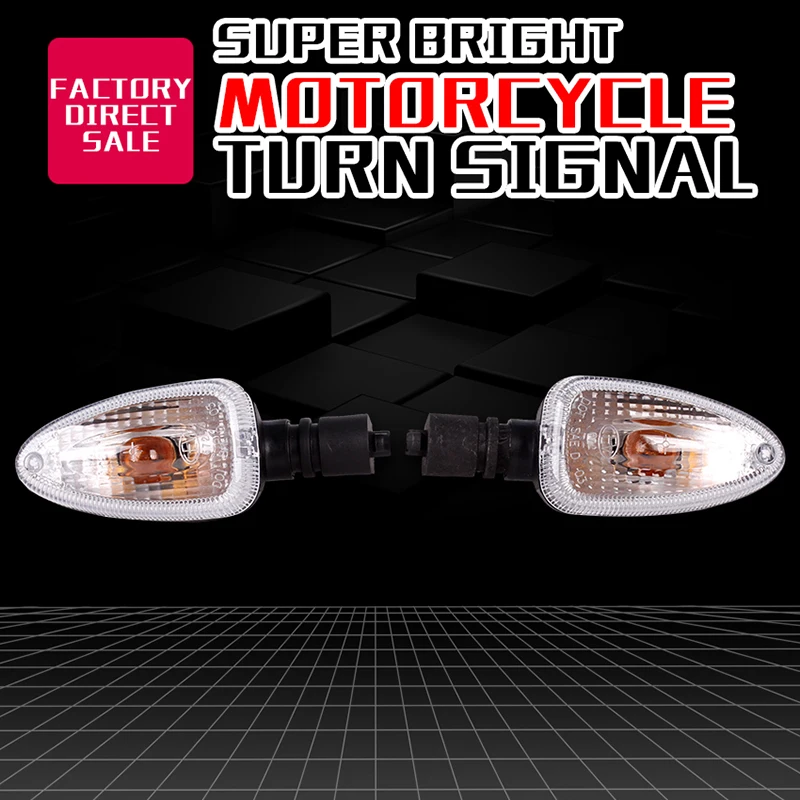 1 Pair Motocycle steering font b lamp b font Cornering Turn Signals Indicator Light Front And