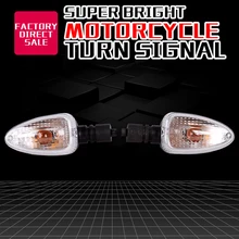 1 Pair Motocycle steering font b lamp b font Cornering Turn Signals Indicator Light Front And