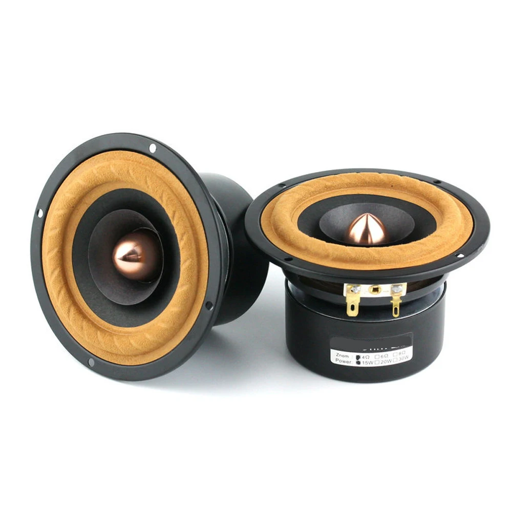 Sounderlink 2pcs lot Top end 4 Full Range Speaker tweeter unit sets Aluminum Bullet 2 Layer Paper Cone DIY home theater