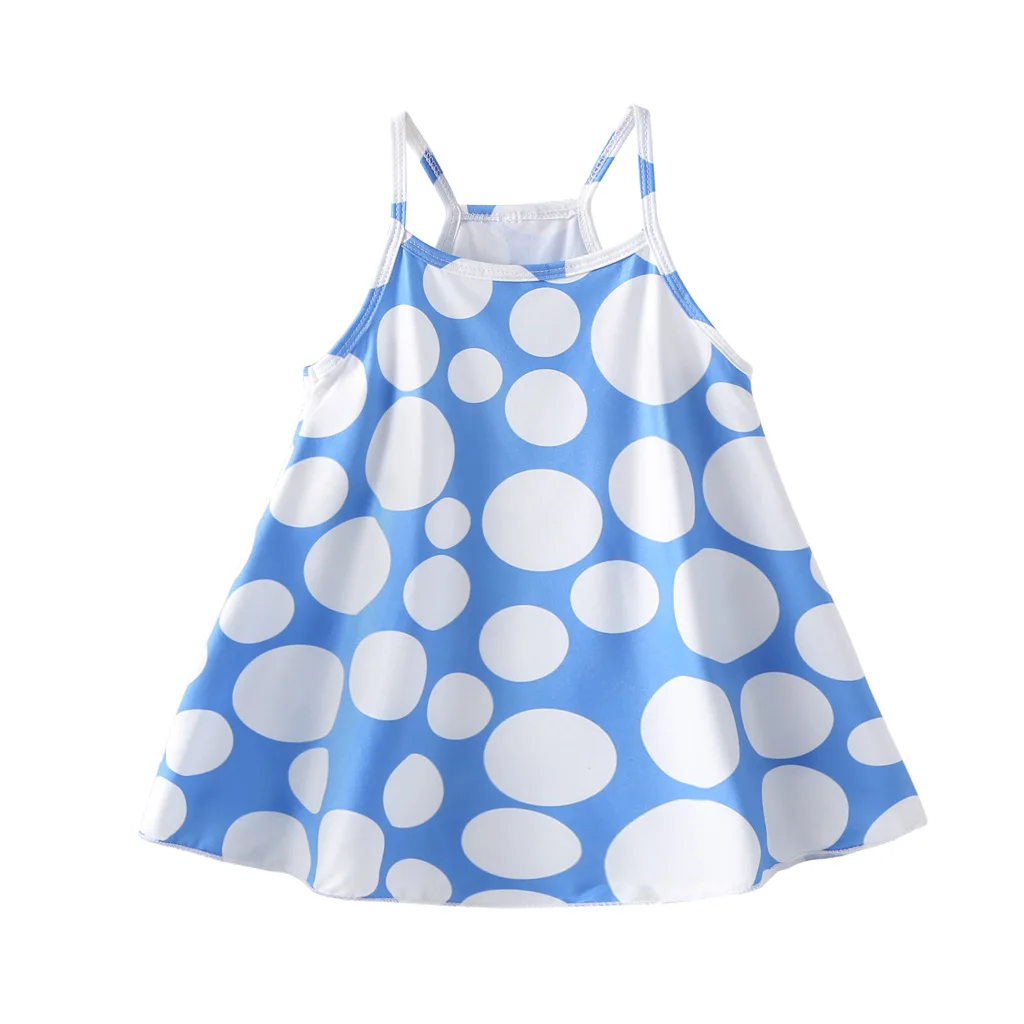 

Sleeveless Toddler Girl Summer Dress Floral Print Cotton Baby Clothes