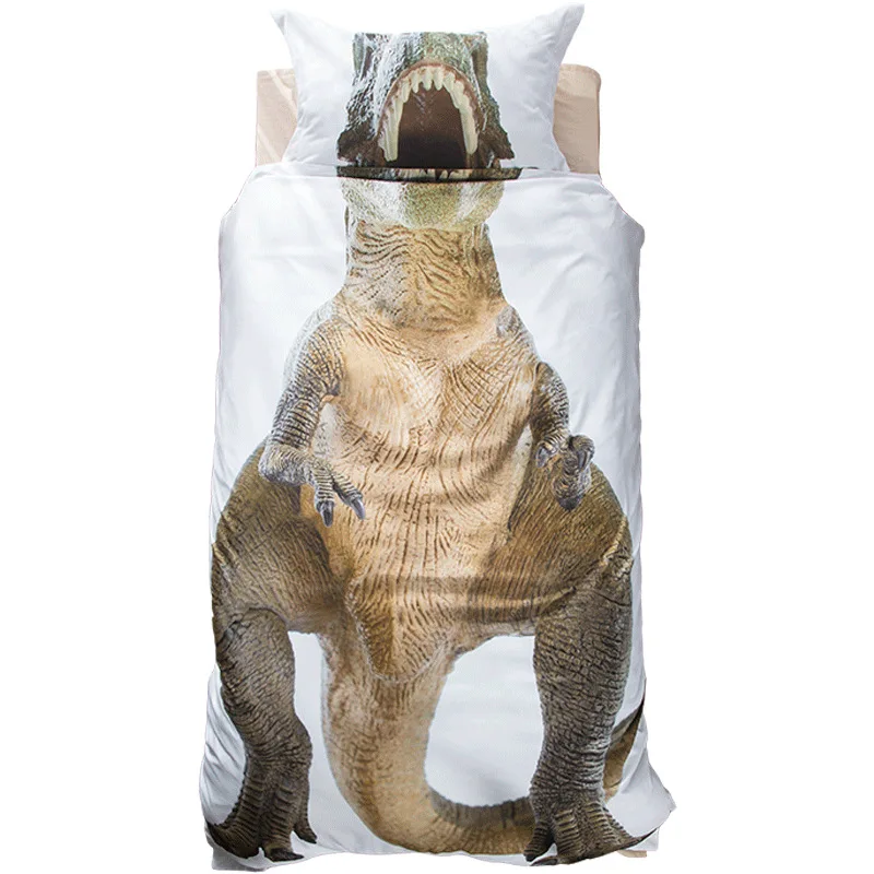 XYZLS Tyrannosaurus Rex Детский Комплект постельного белья из хлопка с рисунком динозавра