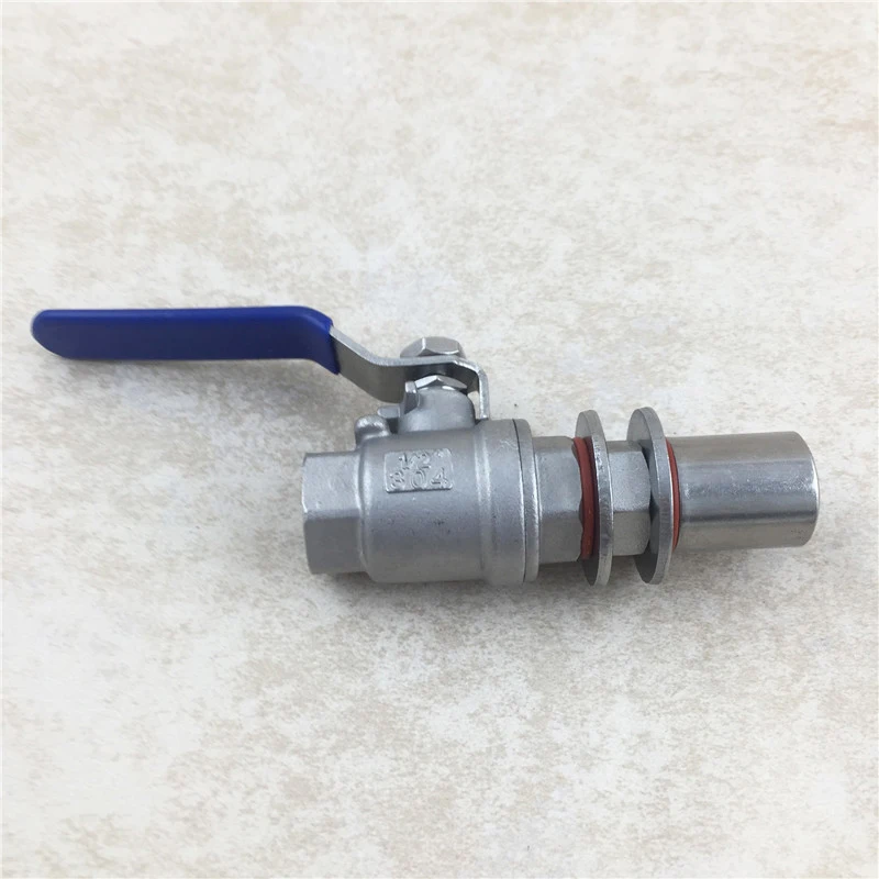Stainless Steel Weldless Kettle Ball Valve kit , Beer brewing 12BSP with Weldless Bulkhead Beer Brew Pipe Fittings (2)