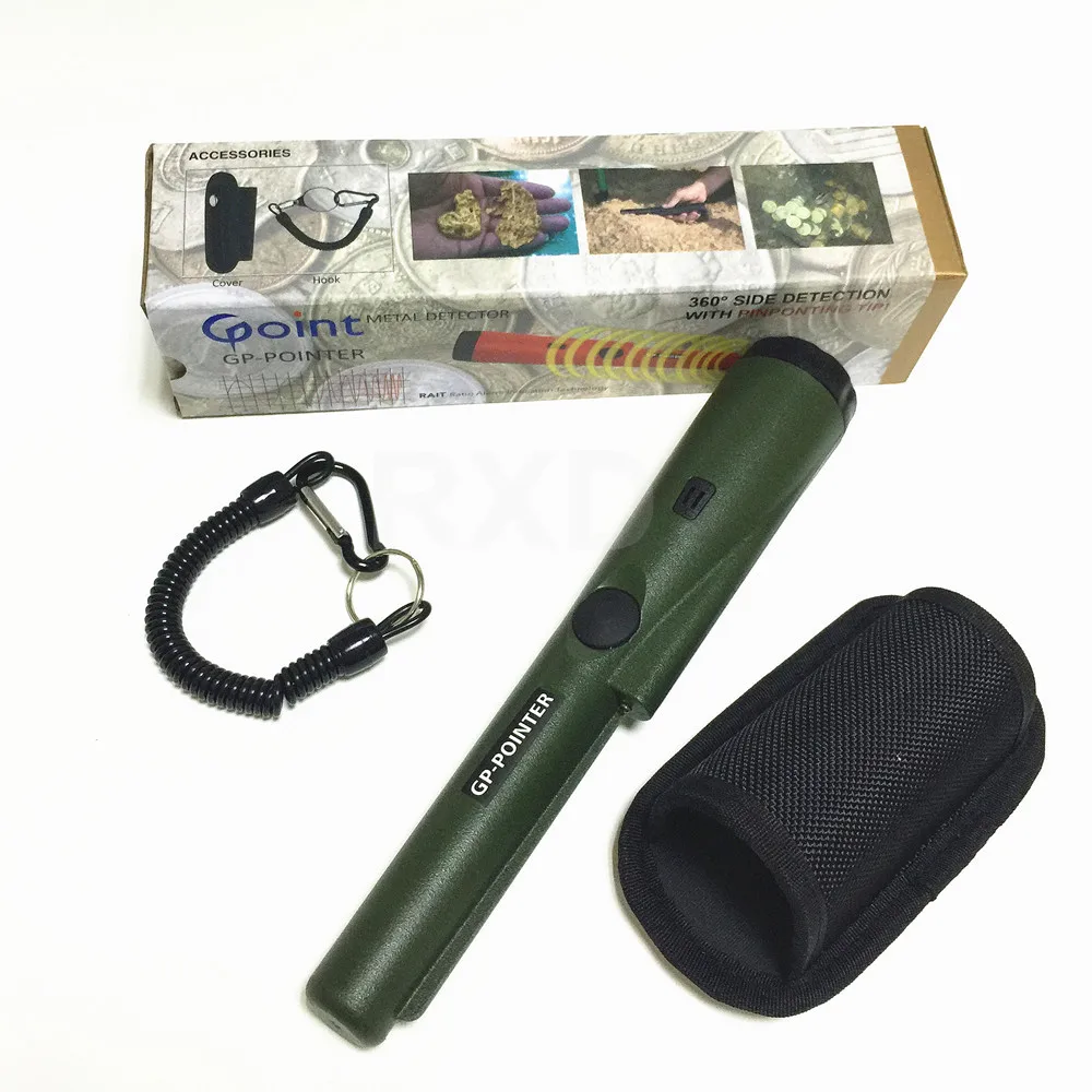 

2019 newst metal detector GP-pointer gold detector high sensitivity Static Detection Russia Army Green color with Bracelet