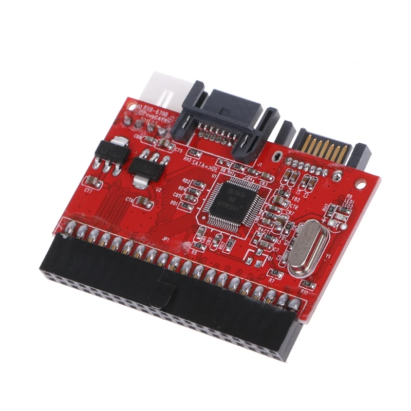 Переходник 2 в 1 IDE на SATA/SATA адаптер 40pin + кабель для ATA HDD DVD #328|Платы расширения| |