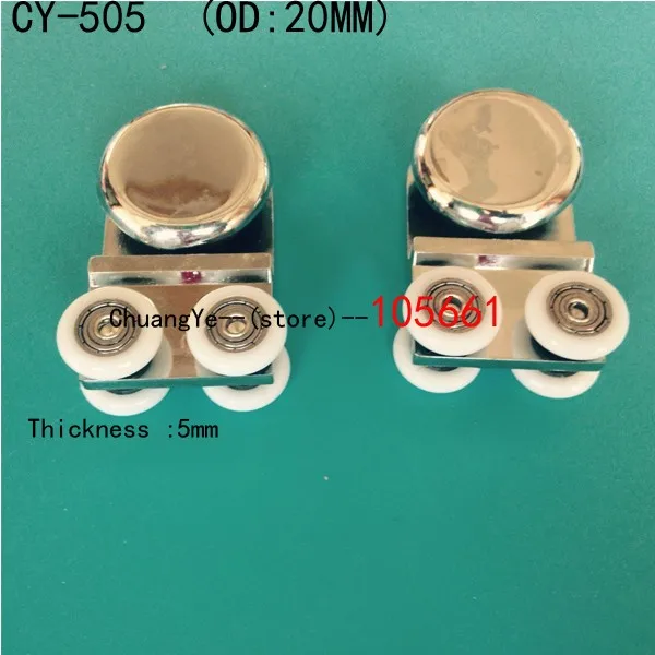 Цинковый сплав литья хромирования душевая кабина шкив кронштейн раздвижные двери висит шкив