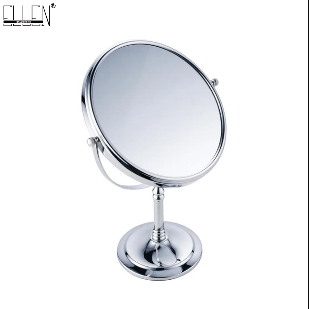 deck standing bathroom mirror 8" dual makeup mirror magnifier copper