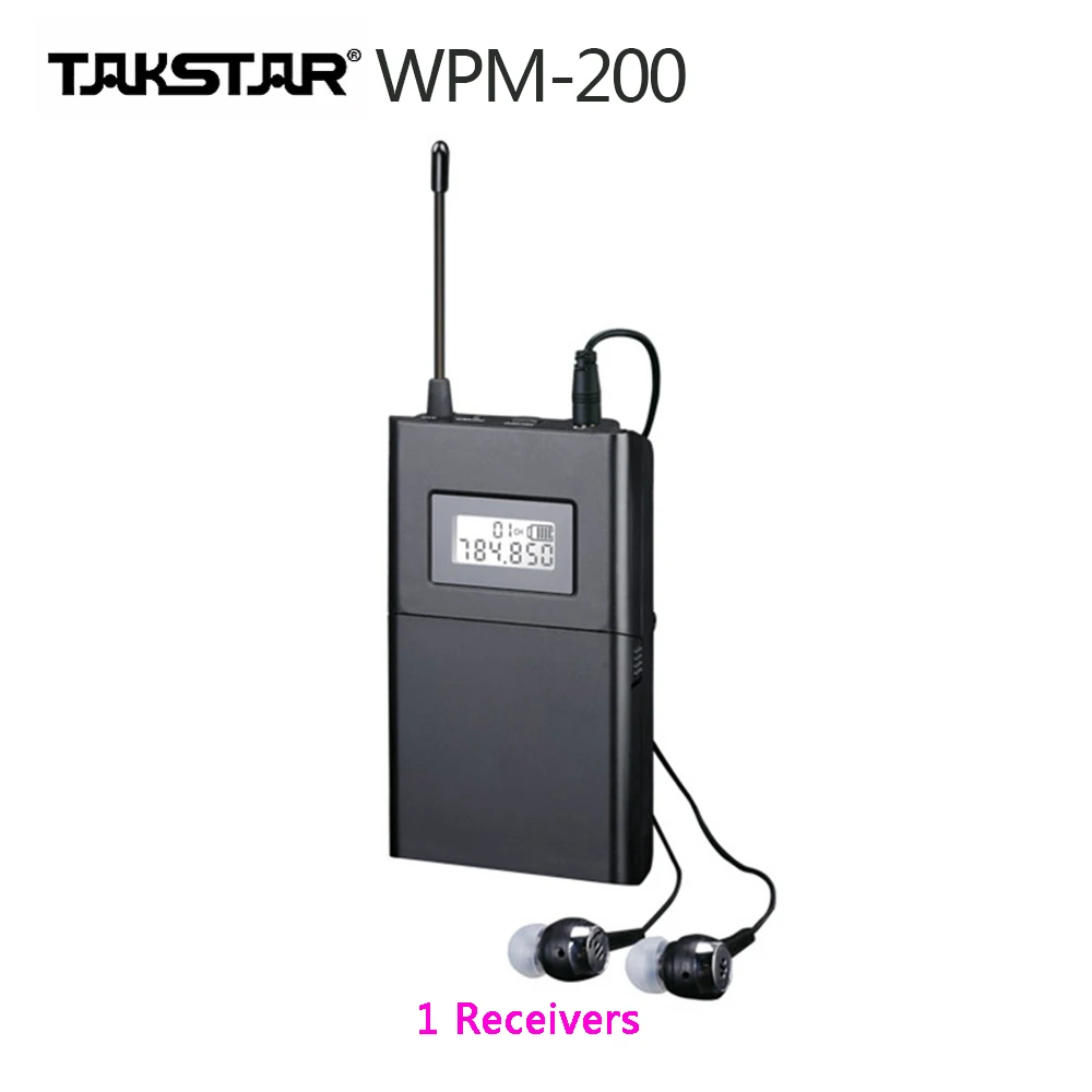 Takstar WPM-200 передатчик и приемник сценические мониторы один набор UHF беспроводной монитор система в ухо стерео Беспроводная гарнитура - Цвет: 1 Receivers