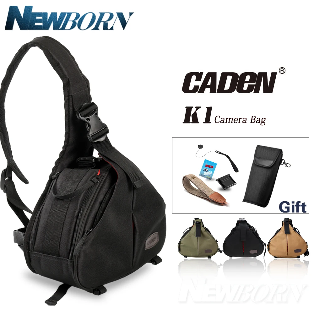 

Caden K1 DSLR Camera Bag Case Waterproof Fashion Casual Bag With Messenger Shoulder Bag for Canon Nikon Sony DC/DSLR Camera+Gift