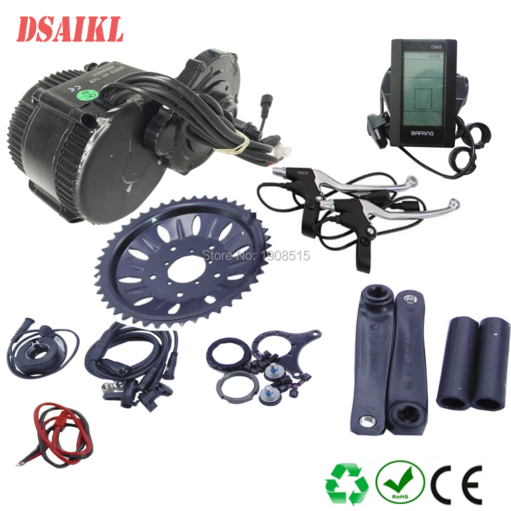 Flash Deal 48V 500W 750W Bafang BBS02B Mid Drive Motor Kit and hailong 48V 10.4Ah 11.6Ah 12Ah 13Ah 14Ah 15Ah 17Ah li-ion ebike battery pack 1