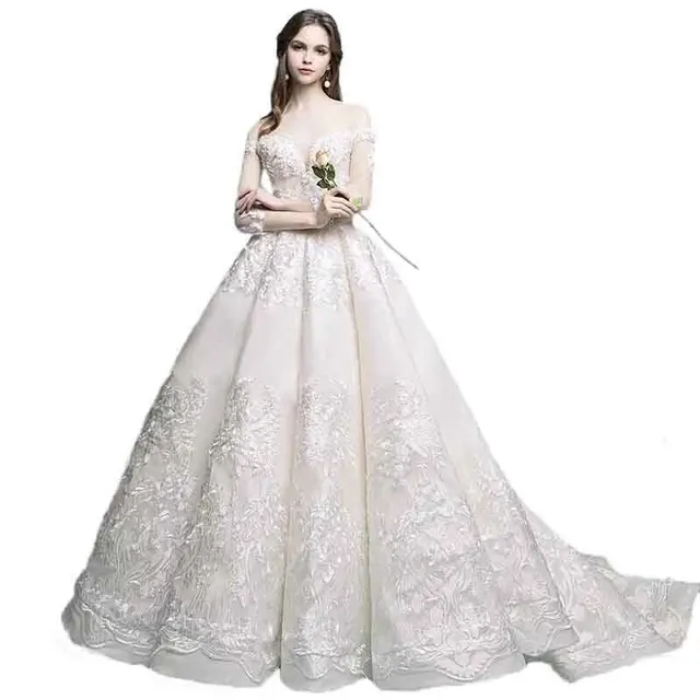 long beautiful wedding dresses