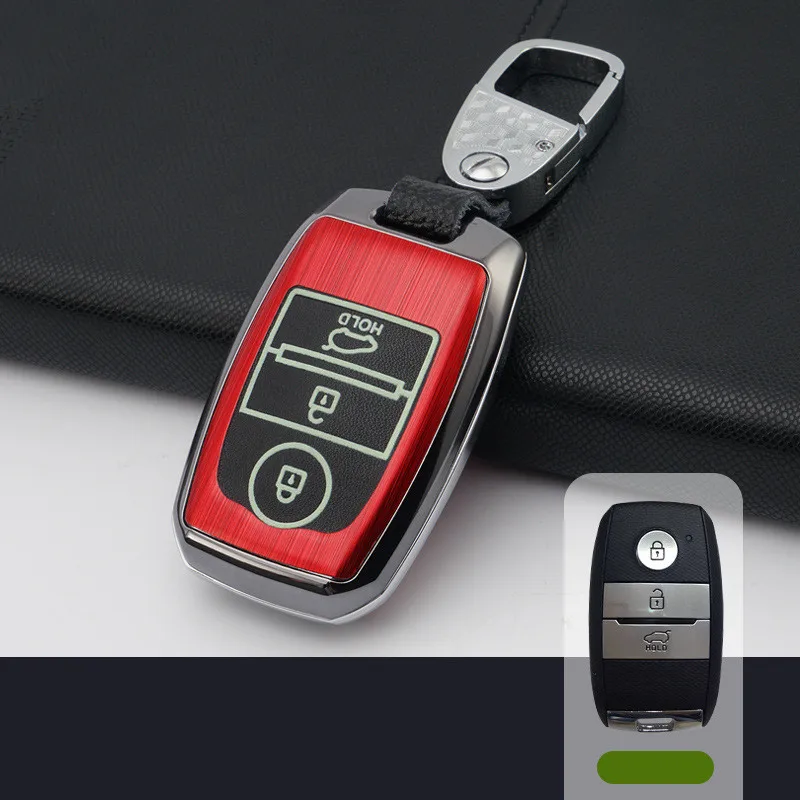 

Aluminium alloy Luminous Car Key Case Cover For Kia 2017 2018 Rio K2 3 4 Ceed Picanto Sorento Sportage Cerato K3 Soul K5 Optima