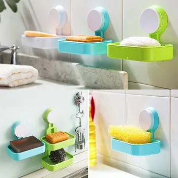 

Double Grill Soap Holder Plastic Soap Dish Plate Holder Bathroom Shower Rack