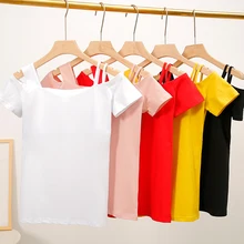 Women T Shirt Short Sleeve Tops Strappy Cold Shoulder Top Tee Women Short Sleeve Slash Neck Casual Top Tees Plus Size Clothing Women T Shirt Short Sleeve Tops Strappy Cold Shoulder Top Tee Women Short Sleeve Slash Neck Casual Top Tees Plus Size Clothing