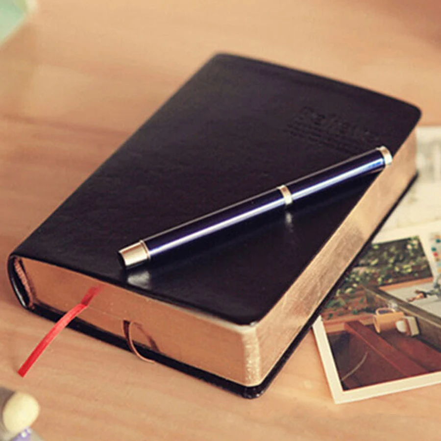 1pc Vintage Thick Paper Notebook Notepad Leather Bible Diary Book Zakka Journals Agenda Planner Random Color