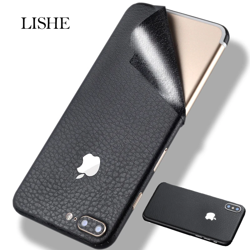 

Leather Skin Pattern Sticker For iPhone 6 6S 7 8 Plus X Back Film Thin Protector Protective Cover Paste Rear Decorative Sticker