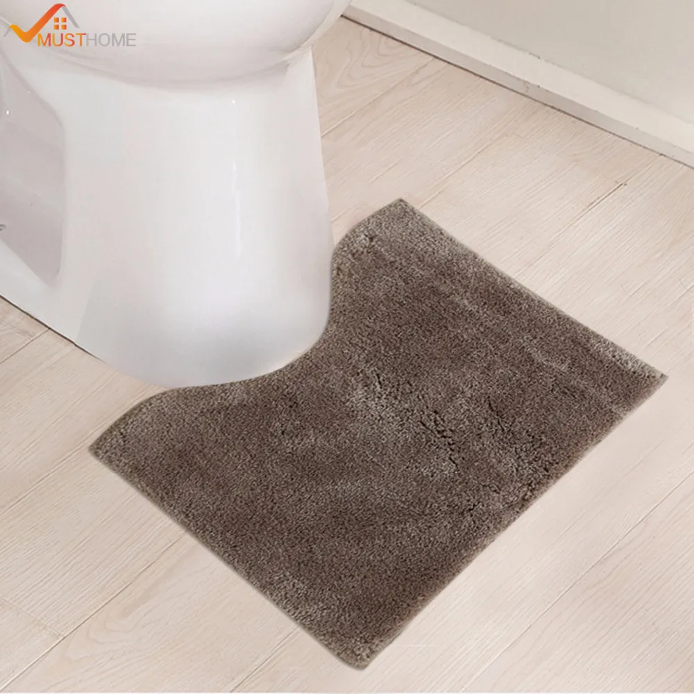 45x50cm Bathroom Toilet Mats Microfiber Non Slip Rug For Toilet U Shape