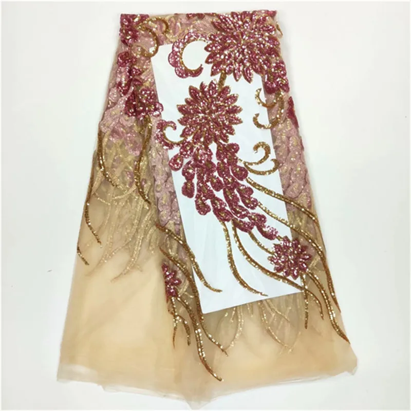 

2019 Beautiful african laces High quality french lace fabric with white sequins Color lace for nigerian wedding party Dress
