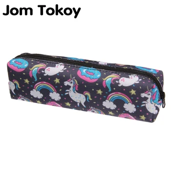 

Jom tokoy 3D Print Makeup Bag The New Women unicorn Cosmetic Bag Stationery Pouch Kids School Pencil Bag