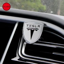 Salida de Aire del coche Clip de Perfume Sólido Ambientador con Logo para Tesla Tesla Model S Modelo X Accesorios Interiores