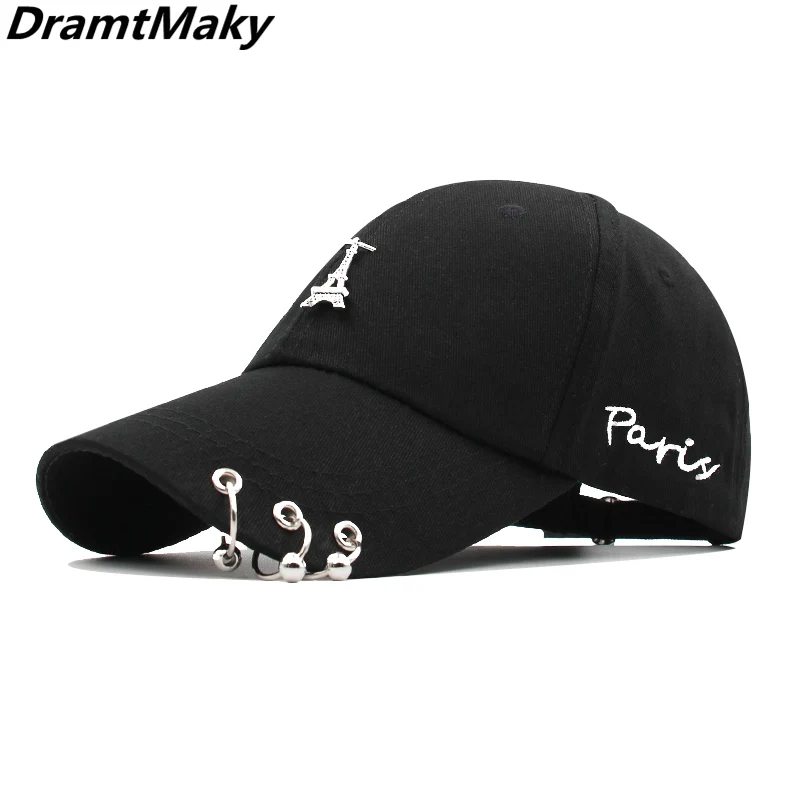 

2019 New baseball cap with Iron rings for men women cap HAT Baseball cap snapback trucker cap dad hat new gorras bone streetwear