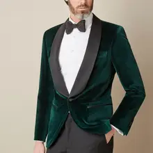 Последние конструкции пальто брюки зеленый бархат смокинг жениха Черный шаль блейзер с лацканами джентльменский костюм 2 шт. мужские свадебные вечерние костюмы для выпускного вечера