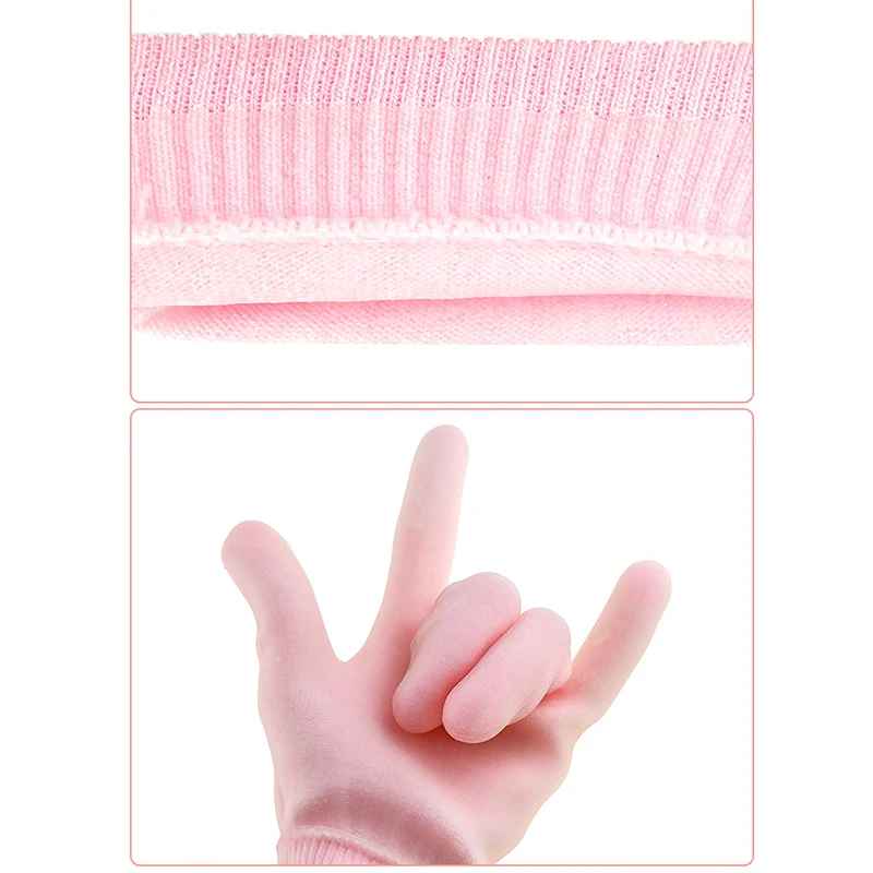1 par de guantes de Gel de SPA o calcetines reutilizables humectantes para blanquear pies suaves máscara de mano calcetines de silicona GUANTE DE CUIDADO DE pies