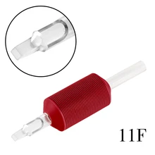 11F " 25 мм 20 шт. тонких линий красный Одноразовые Grip татуировки Трубка с Советы Профессиональный для татуировки аксессуар оборудования машины питания