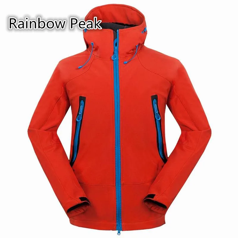 

Direct selling Men's outdoor Soft Shell Jacket Composite velvet hiking Jacket thermal Waterproof coat Windbreaker skiwear # 1460