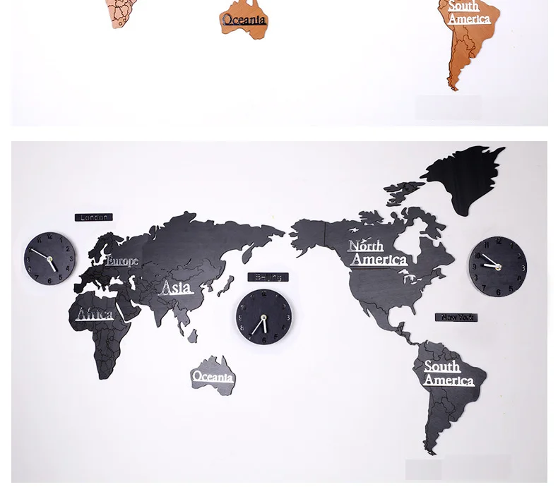 Деревянные большие часы с картой мира, настенные часы, креативные Современные Европейские стильные круглые немые деревянные настенные часы Relogio De Parede